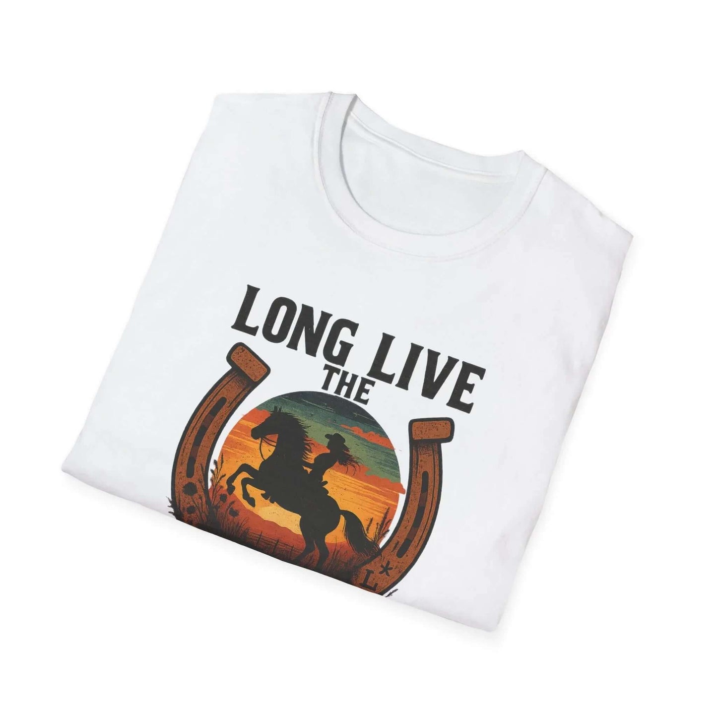 Long Live the Cowgirl, Horseshoe Graphic T-Shirt, Cowgirl Apparel - The Best New Thing