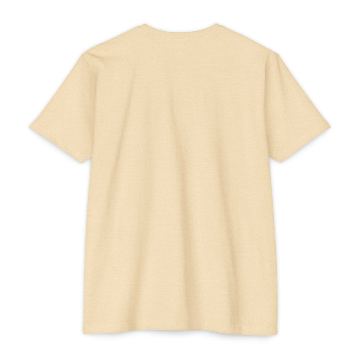 Back view of I Like It When You Are Nice To Me T-Shirt, a warm cream retro graphic tee.