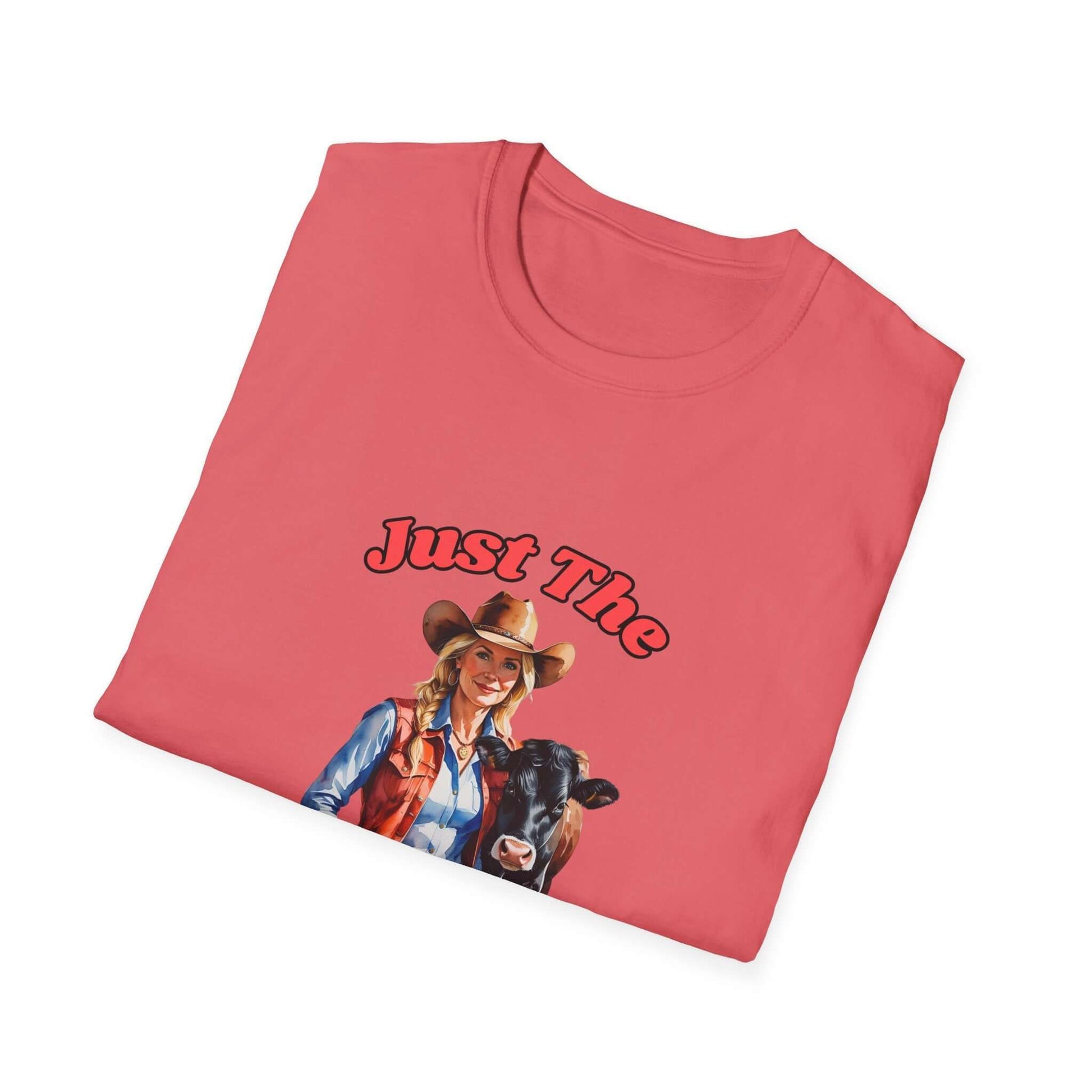 Funny Farm Wife Shirt featuring a playful design with a woman, showcasing humor and farm life style.