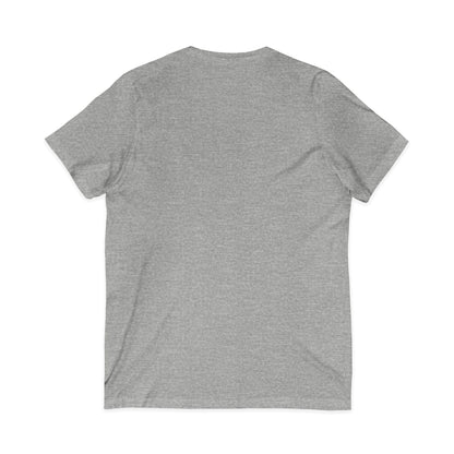 Back view of Grandma T-Shirt in gray, Funny Mema Tee for Granny with V-Neck design.