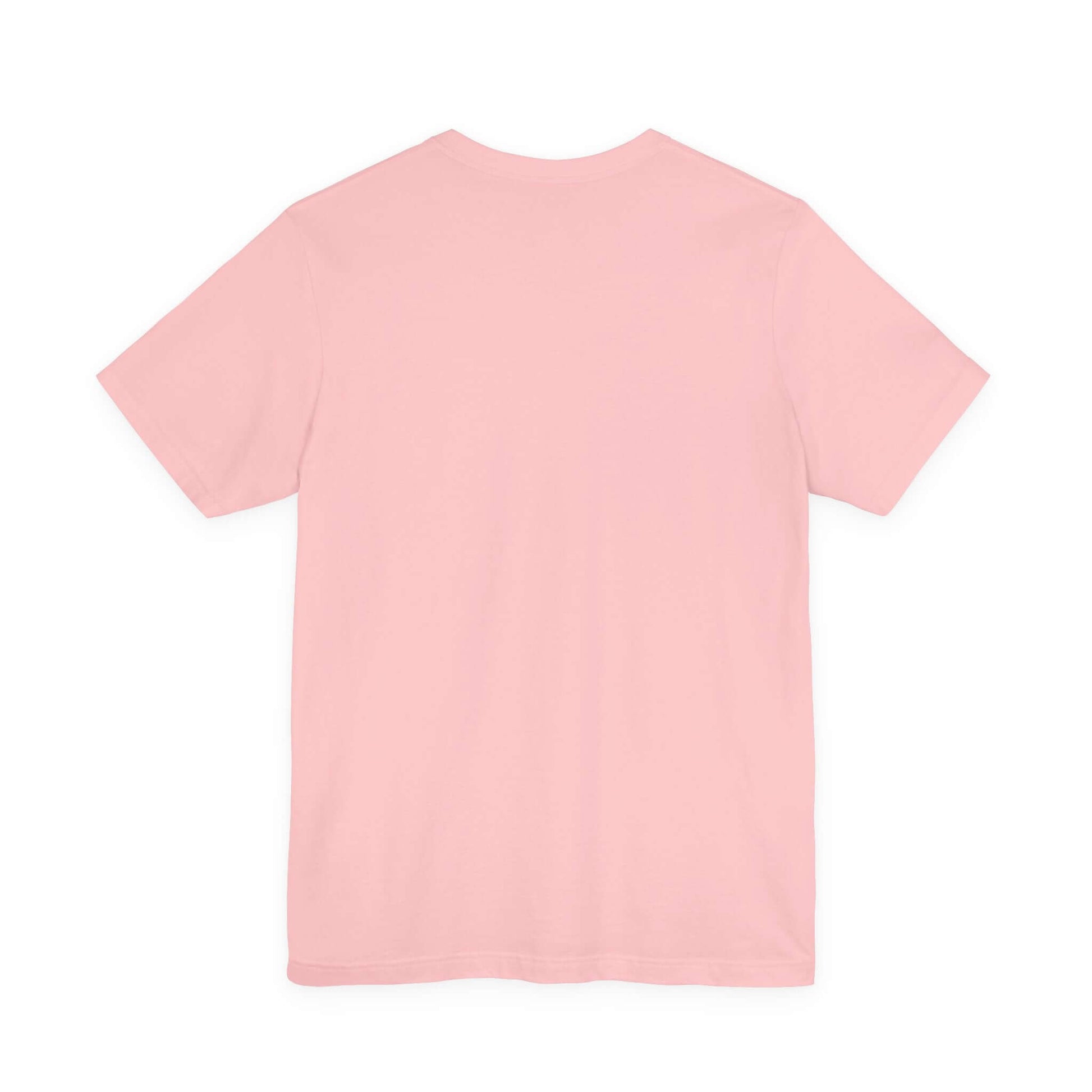 Back view of a pink Best Friend T-Shirt, showcasing its lightweight fabric and casual style.