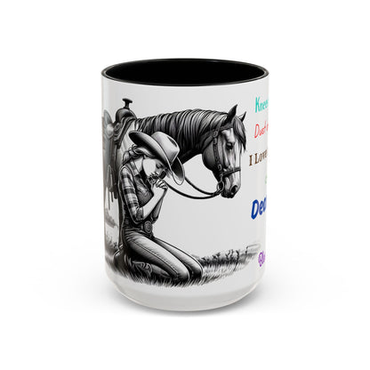 Praying Cowgirl Inspirational Coffee Mug, Horse Lover Cups