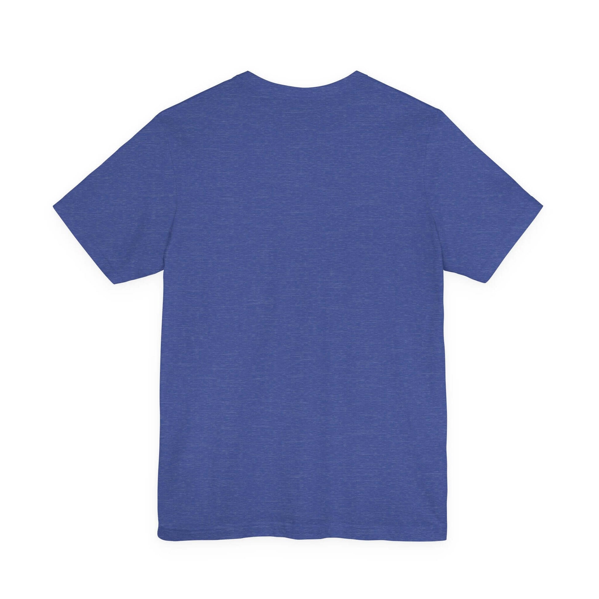 Back view of a Best Friend T-Shirt in blue, lightweight and soft cotton fabric, perfect for casual wear.
