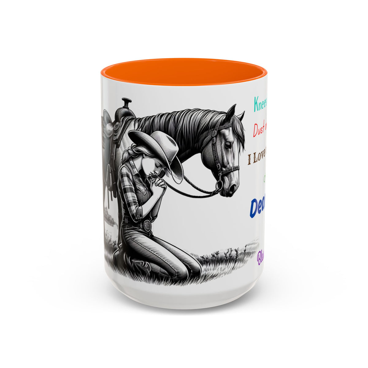 Praying Cowgirl Inspirational Coffee Mug, Horse Lover Cups