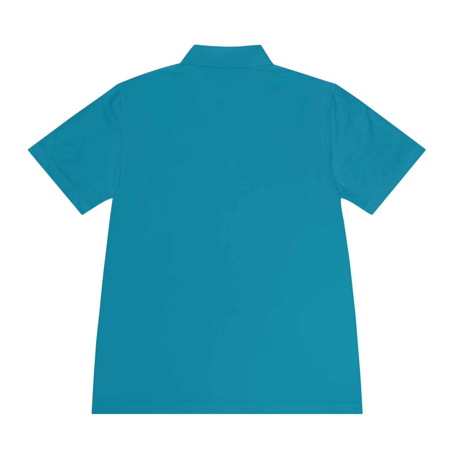 Back view of Personalize Sport Polo Shirt in a vibrant teal color, designed for comfort and style.