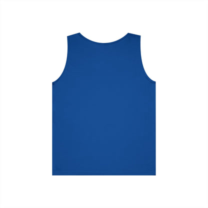 Horse Lover Tank Top in solid blue color, showcasing the back design of the classic tank tee.