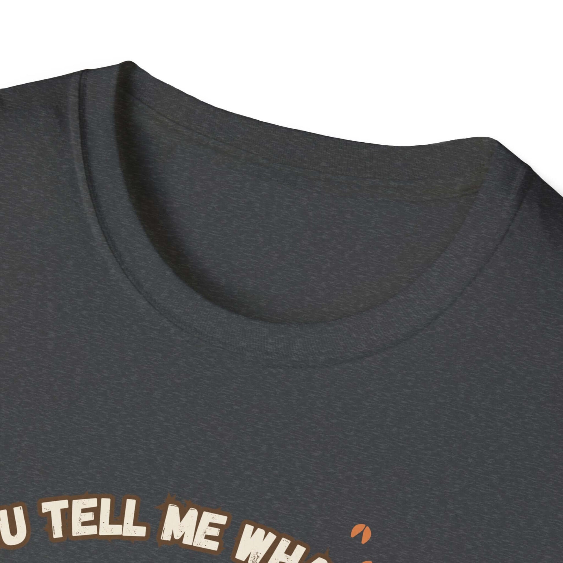 Working Cows Humor T-Shirt neck detail, lightweight cotton, funny farmer shirt design.