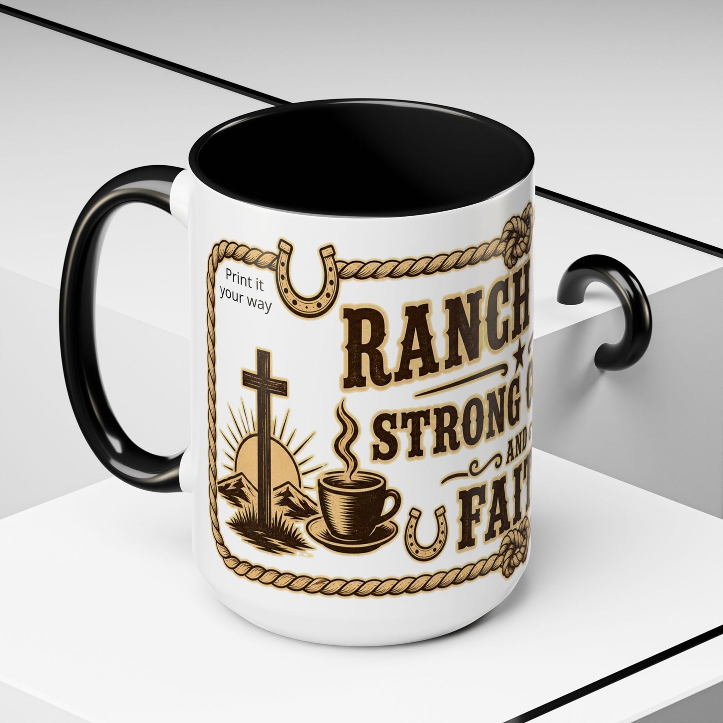 Ranch Life Coffee Mug, Fundraiser Mugs, Silent Auction Coffee Cups