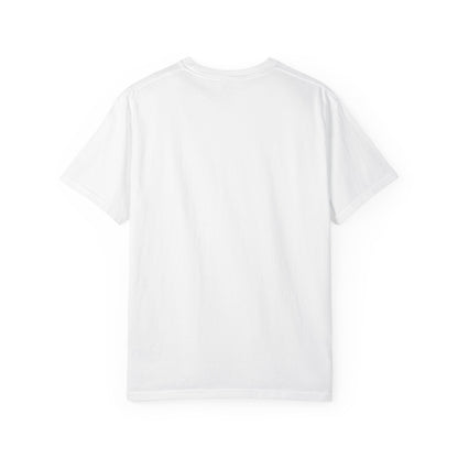 Back view of a plain white Rancher T-Shirt, Made in the USA.