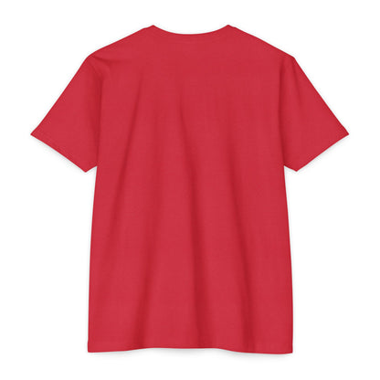 Back view of the I Like It When You Are Nice to Me T-Shirt, showcasing the vibrant red fabric and classic t-shirt cut.