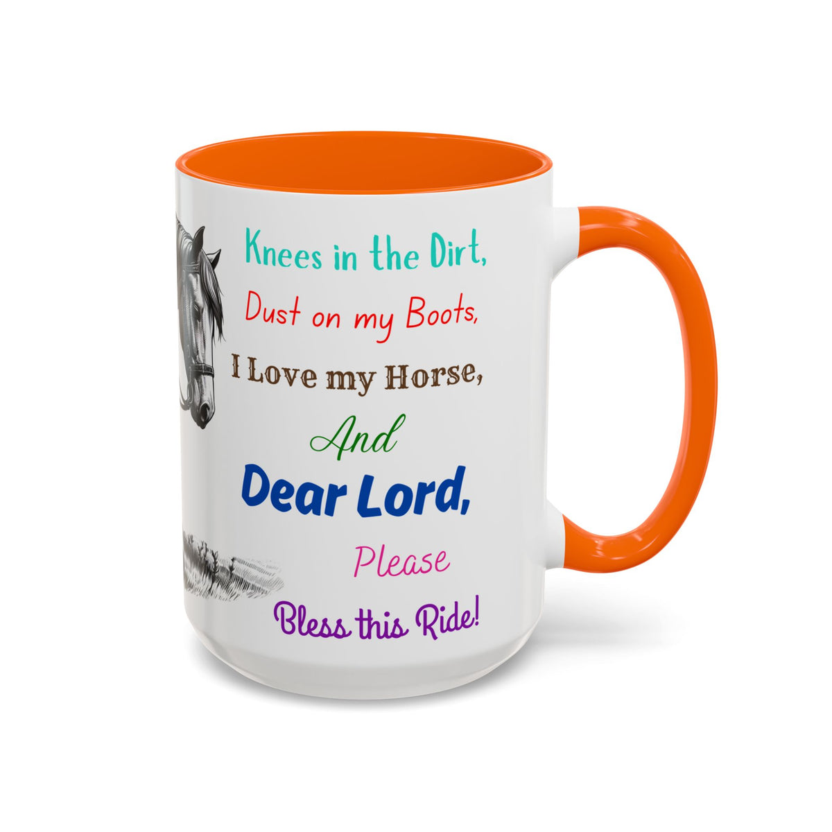 Praying Cowgirl Inspirational Coffee Mug, Horse Lover Cups