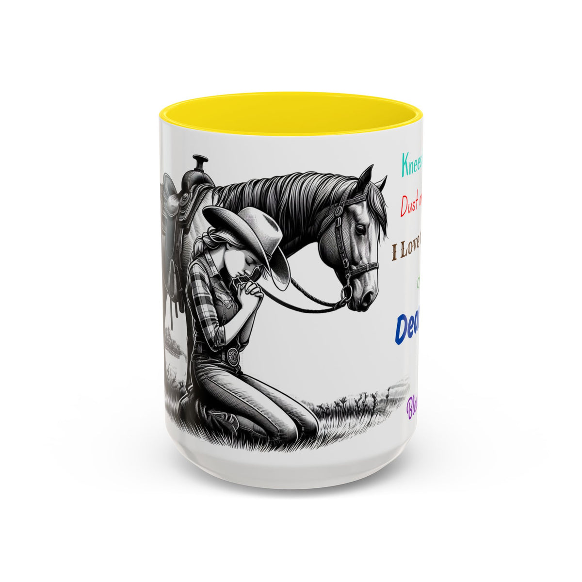 Praying Cowgirl Inspirational Coffee Mug, Horse Lover Cups