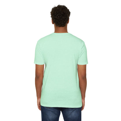 Back view of the I Like It When You Are Nice to Me T-Shirt in soft mint fabric, showcasing its classic fit.