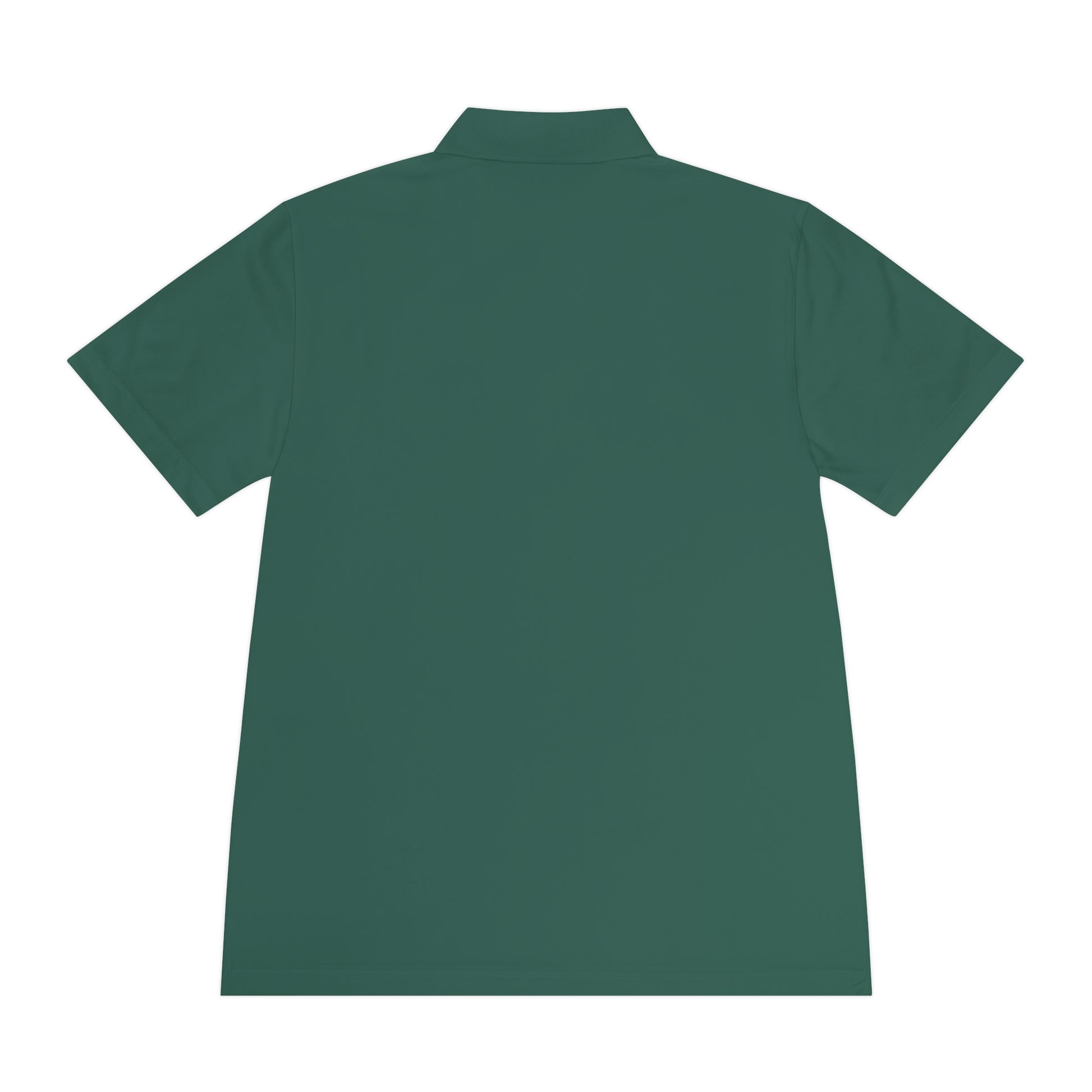 Back view of Personalize Sport Polo Shirt in green, perfect for ranch work and outdoor activities.