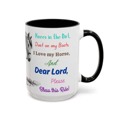 Praying Cowgirl Inspirational Coffee Mug, Horse Lover Cups