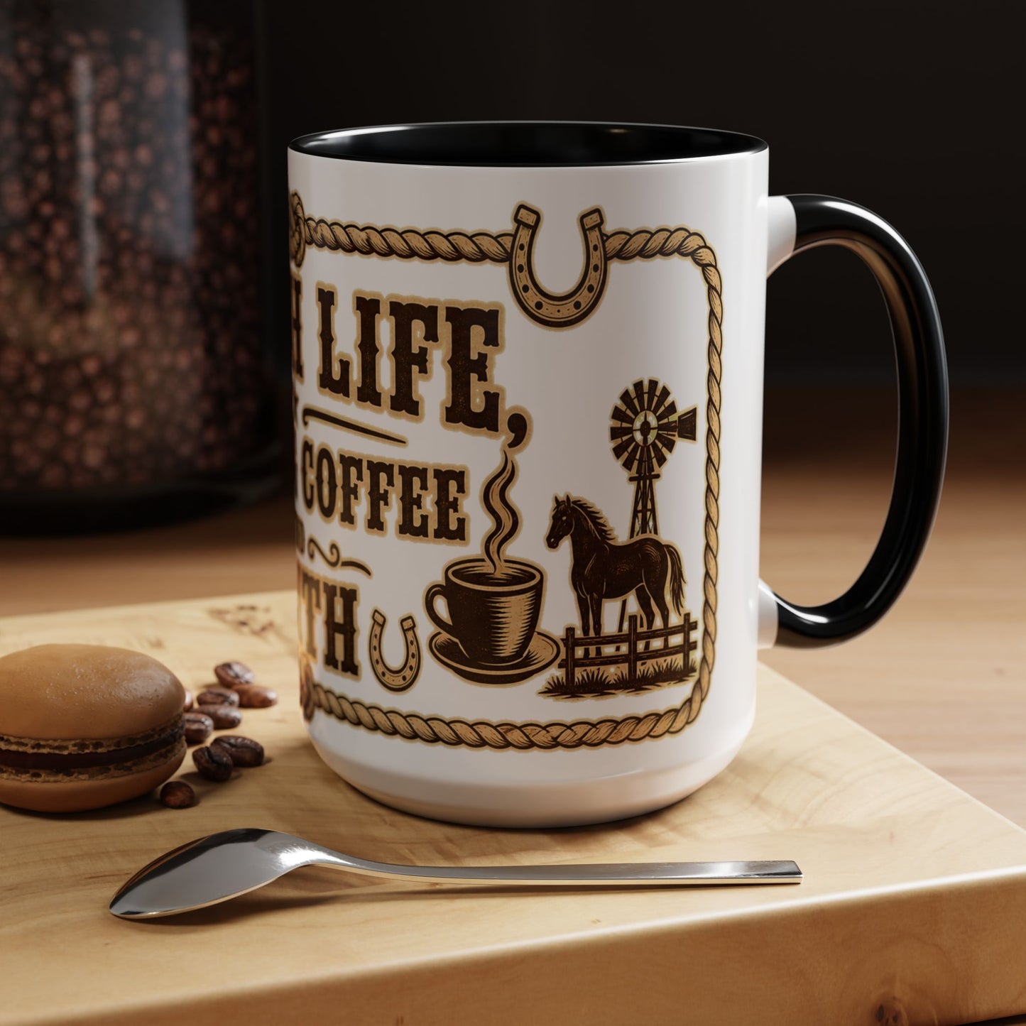 Ranch Life Coffee Mug, Fundraiser Mugs, Silent Auction Coffee Cups