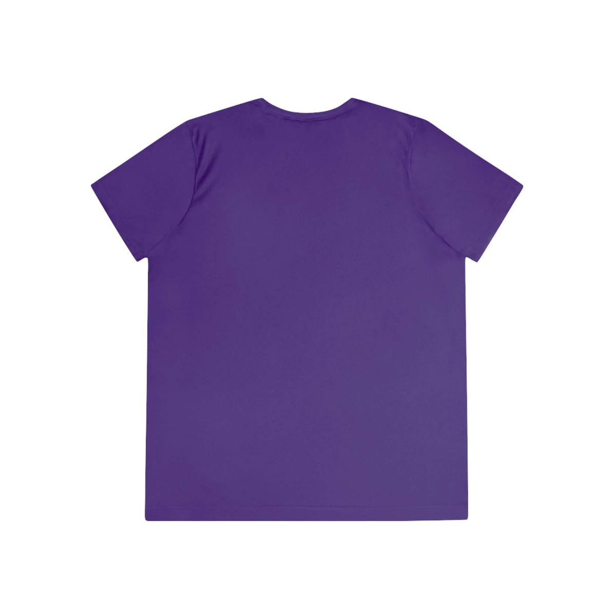 Back view of the Cowgirl Ride Giddy Up Ladies Tee in solid purple, highlighting the lightweight design.