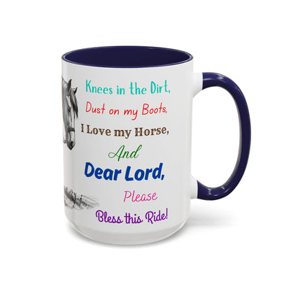 Praying Cowgirl Inspirational Coffee Mug, Horse Lover Cups
