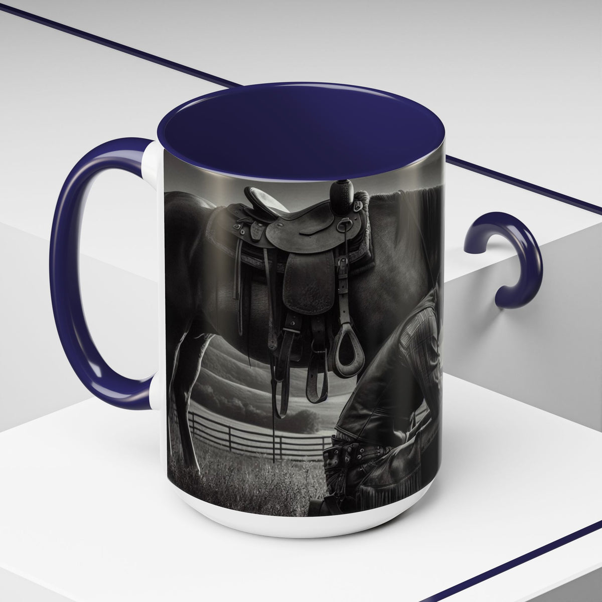 Praying Cowboy Inspirational Coffee Mug, Western Theme Mug