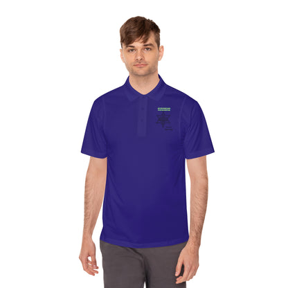 Personalize Sport Polo Shirt in purple, perfect for ranch work with sleek fit and moisture-wicking fabric.