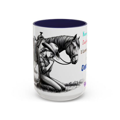 Praying Cowgirl Inspirational Coffee Mug, Horse Lover Cups