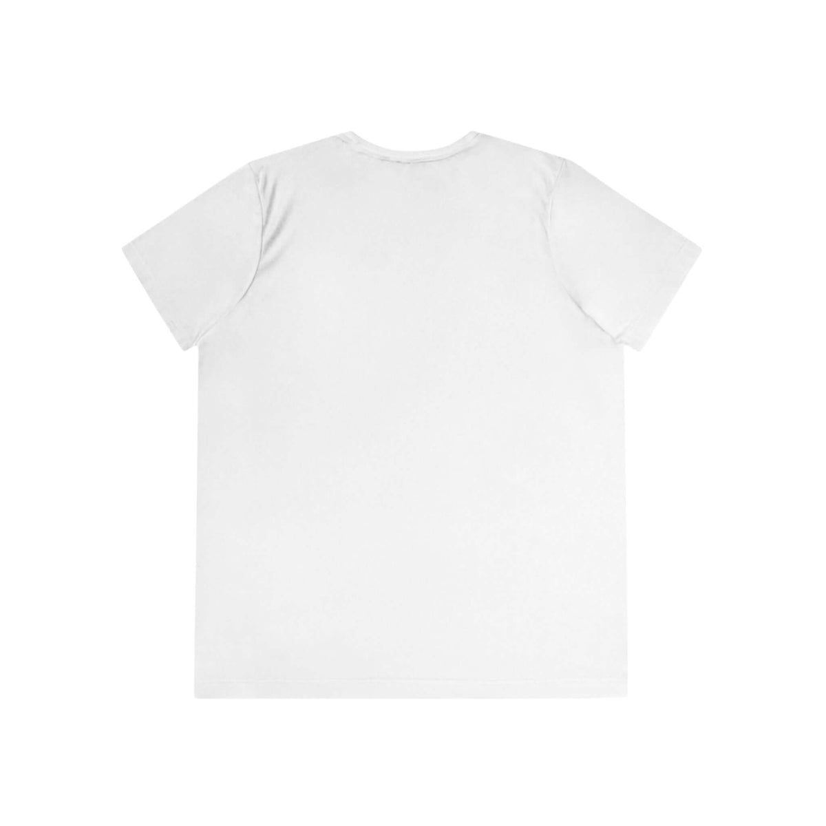 Back view of Cowgirl Ride Giddy Up Ladies Tee, a lightweight white t-shirt ideal for horse lovers.