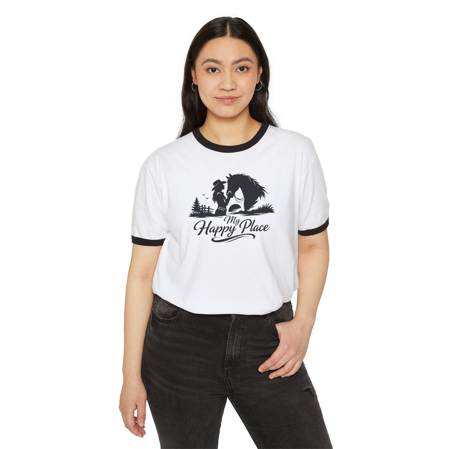 Horse Lover T-Shirt - Here's My Happy Place Tee for Women
