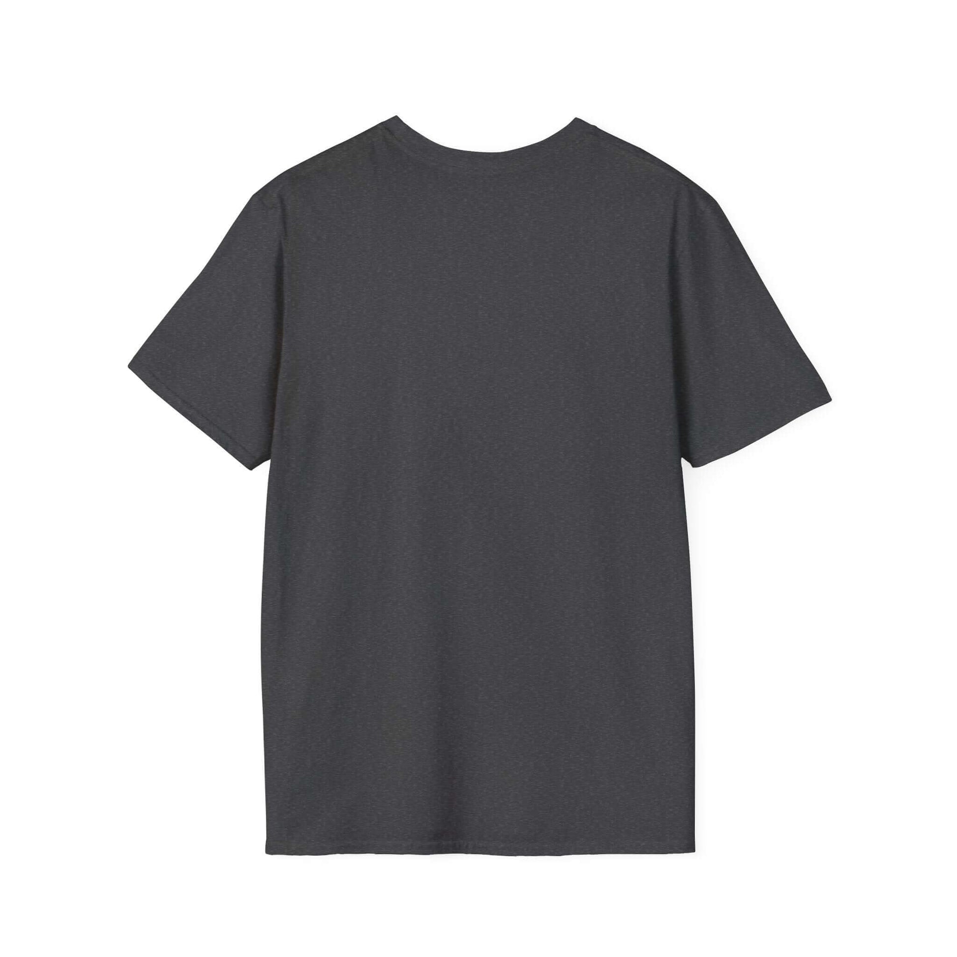 Back view of Working Cows Humor T-Shirt, gray lightweight cotton tee, perfect for farm or casual wear.
