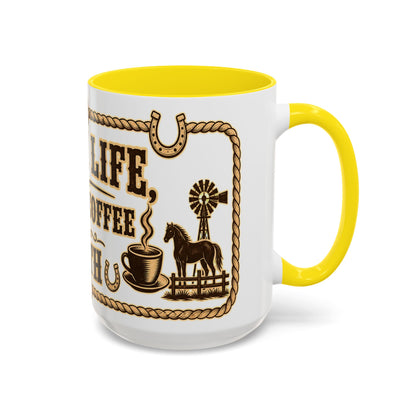 Ranch Life Coffee Mug, Fundraiser Mugs, Silent Auction Coffee Cups