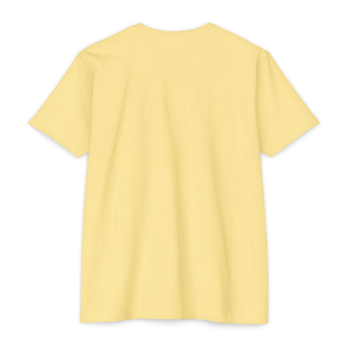 Back view of the I Like It When You Are Nice to Me T-Shirt in soft yellow fabric, showcasing a classic tee design.