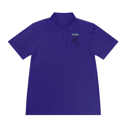 Personalize Sport Polo Shirt in vibrant purple color with crisp collar and three-button placket.