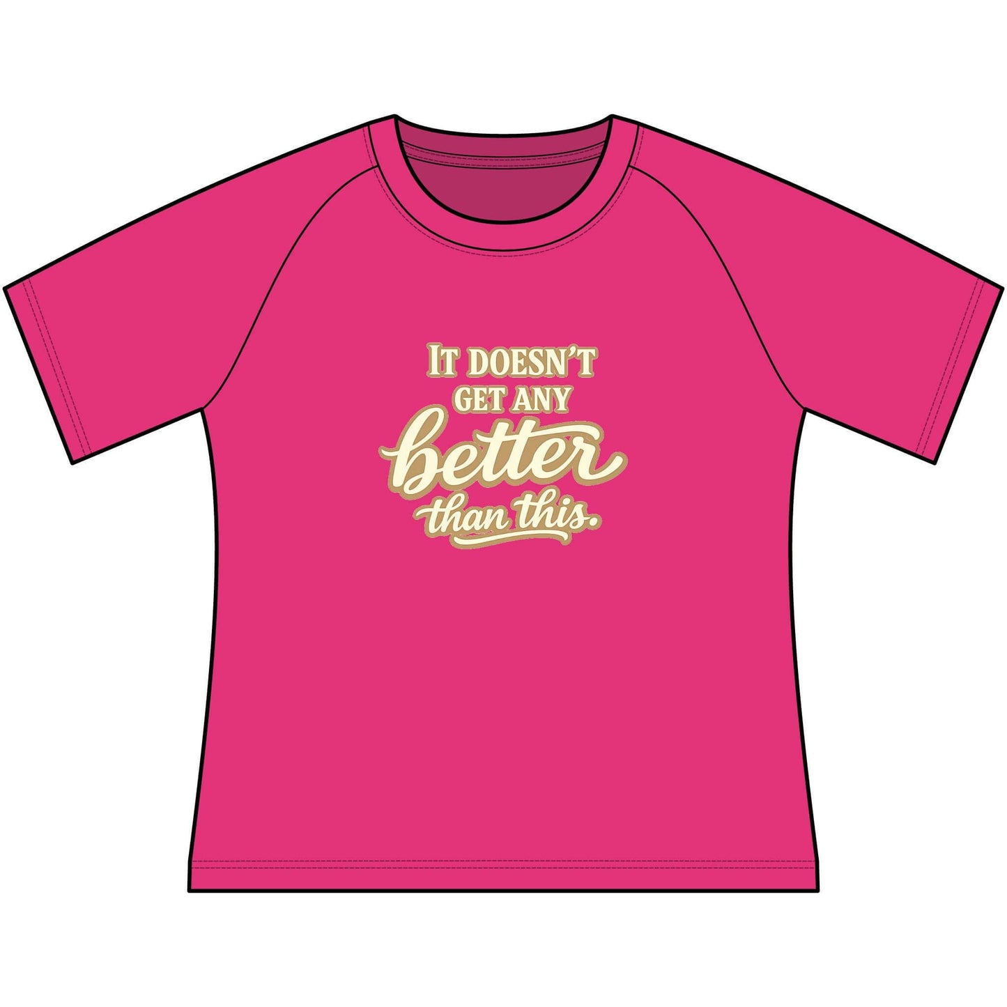 Funny Cowgirl T Shirts for Women, pink scoop neck tee with cheerful slogan design.