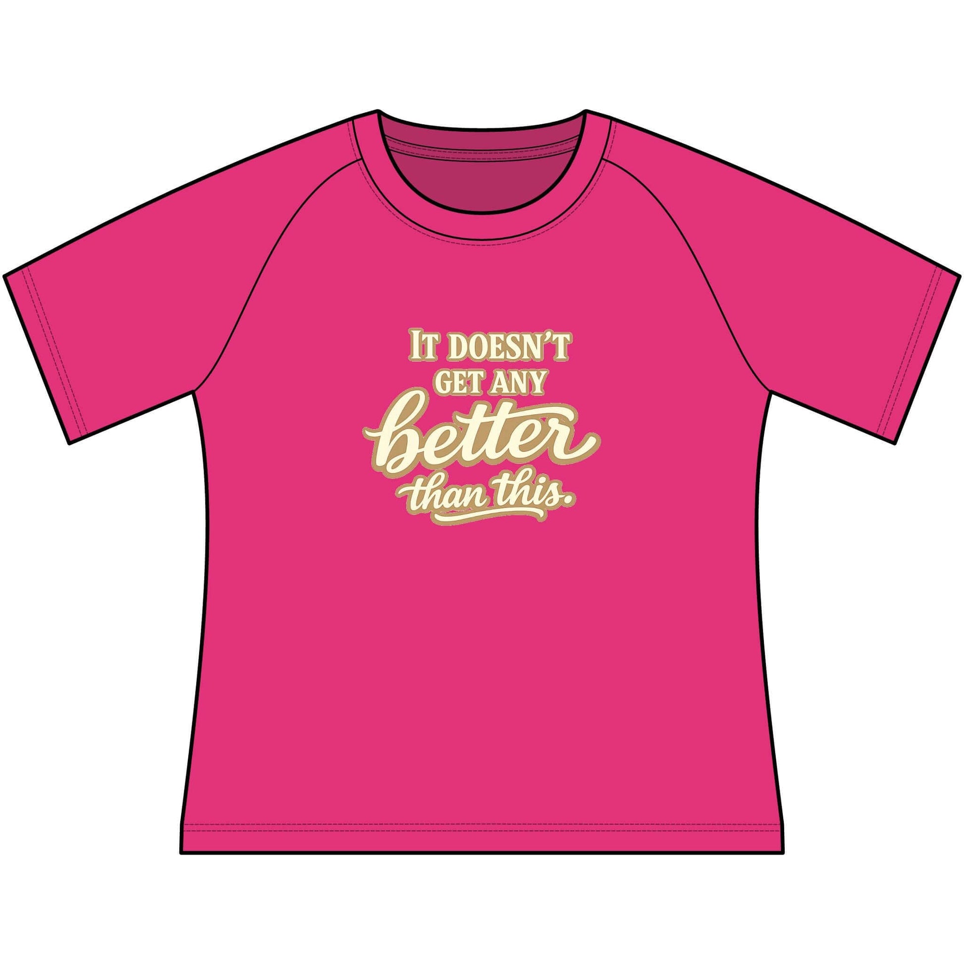 Funny Cowgirl T Shirts for Women, pink scoop neck tee with cheerful slogan design.