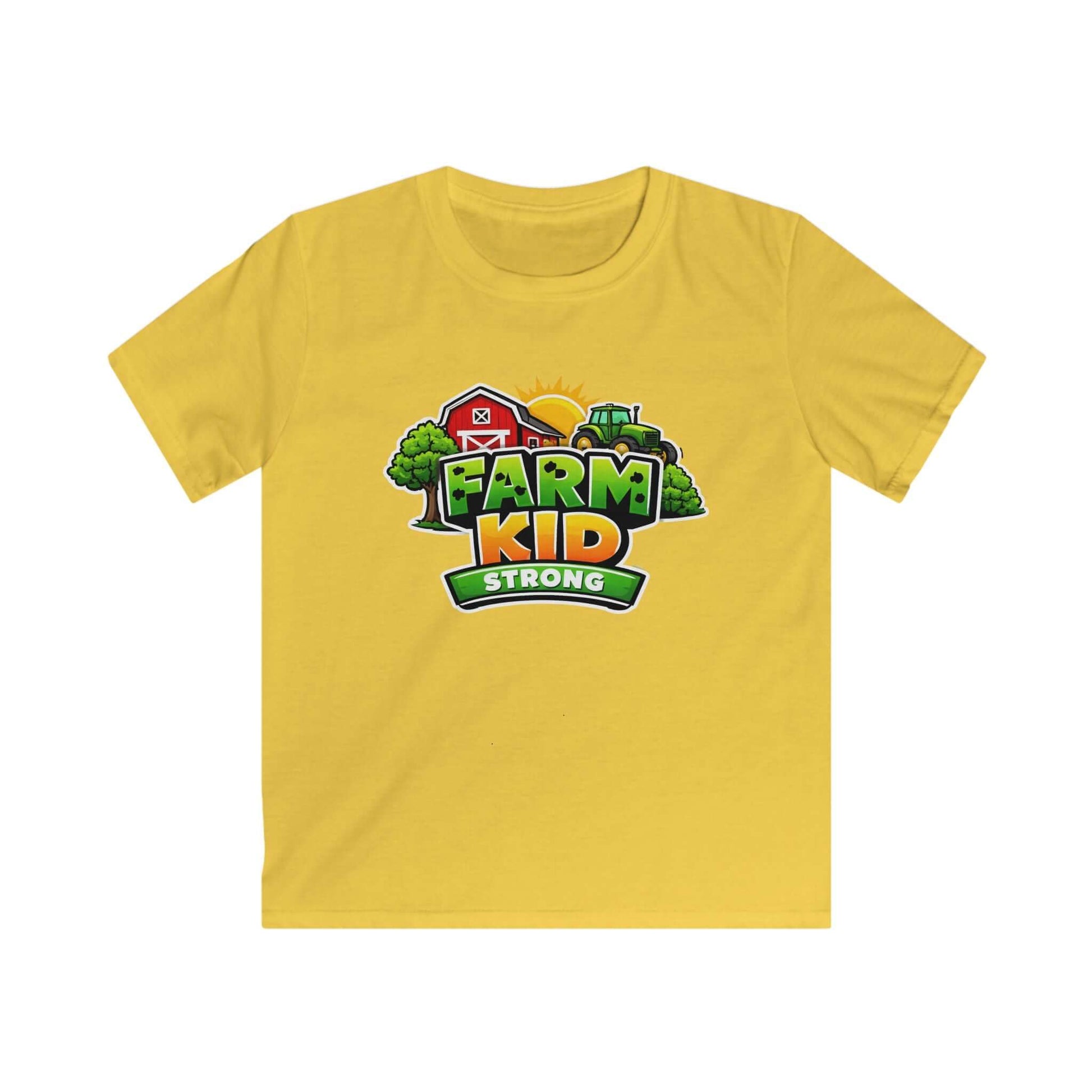 Farm Kid T-Shirt featuring bright colors and playful farm graphics, perfect for adventurous kids.