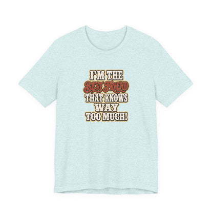 Best Friend T-Shirt with humorous text on light blue cotton fabric, casual farm apparel for cowgirls.