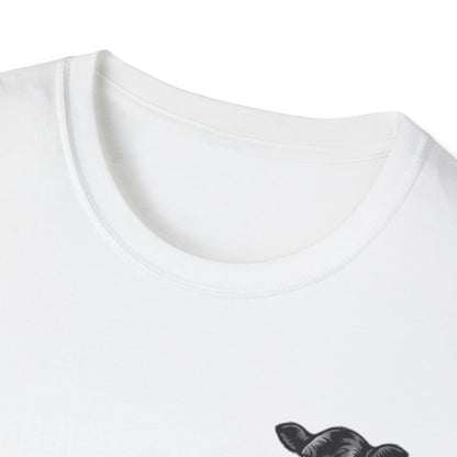 Close-up of the Farm Life T-Shirt neckline featuring a comfortable crewneck design, perfect for ranchers and cowboys.