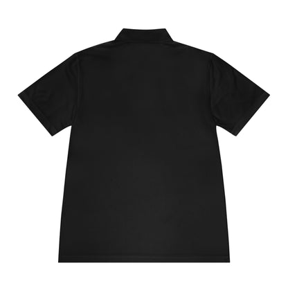 Back view of Personalize Sport Polo Shirt in black, designed for ranch hands with moisture-wicking fabric.