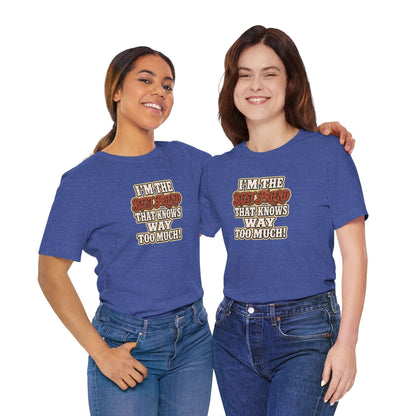 Best Friend T-Shirt featuring two women wearing matching humorous tees with playful quotes.