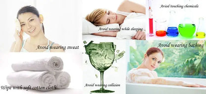Collage of skincare tips featuring women, towels, and cautionary messages on skincare routines.