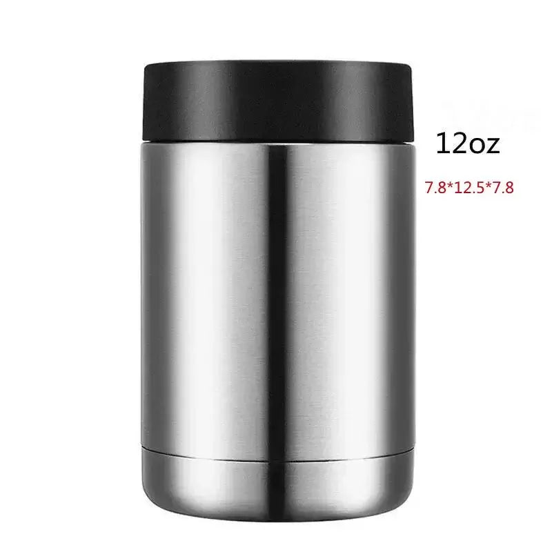 Insulated Stainless Steel Beverage Holder in 12oz size with double wall vacuum design.