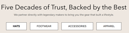 Hat Country offers hats, footwear, accessories, and apparel built on five decades of trust and quality.
