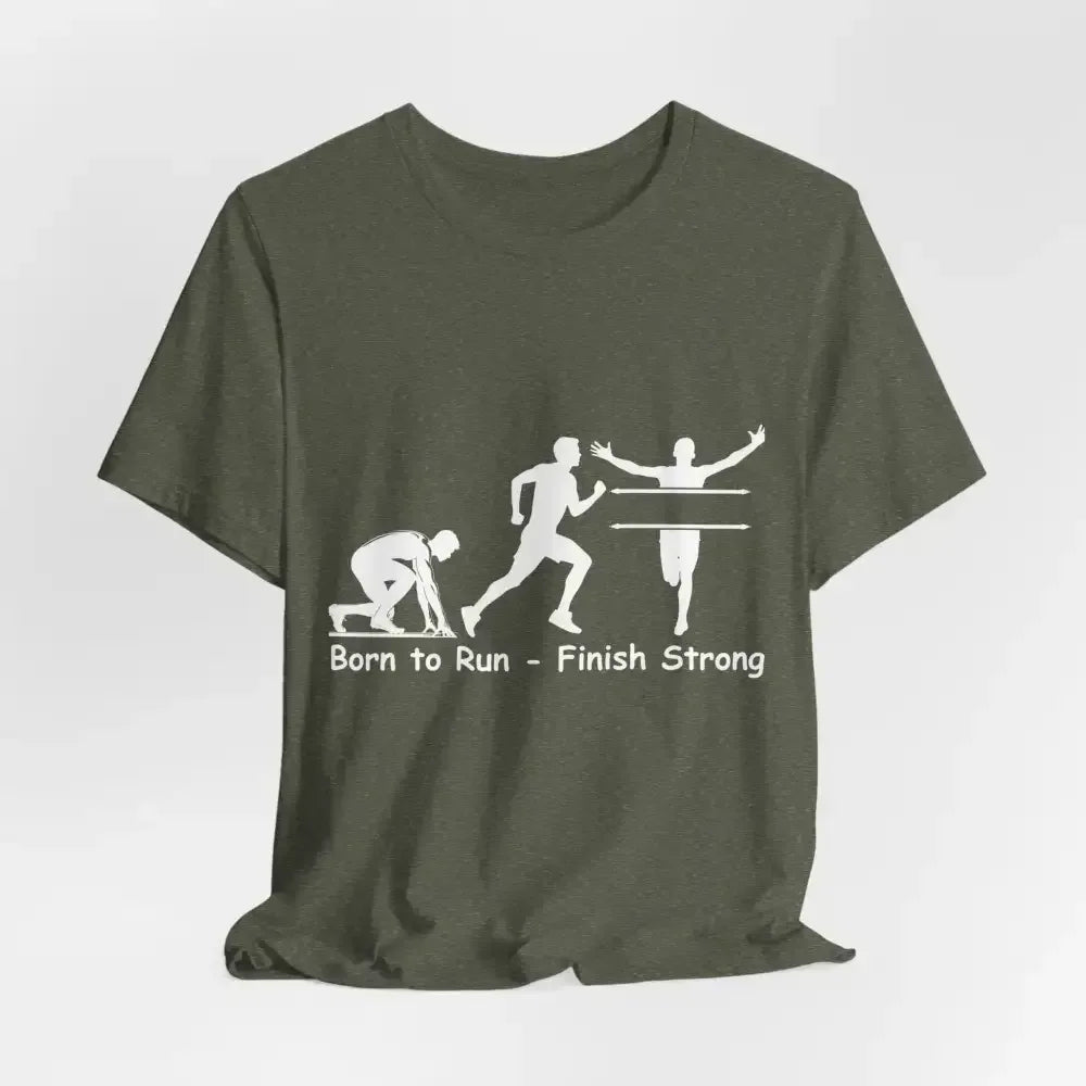Born to Run Jersey Short Sleeve Shirt, Runner, Track, Fitness Shirt - The Best New Thing