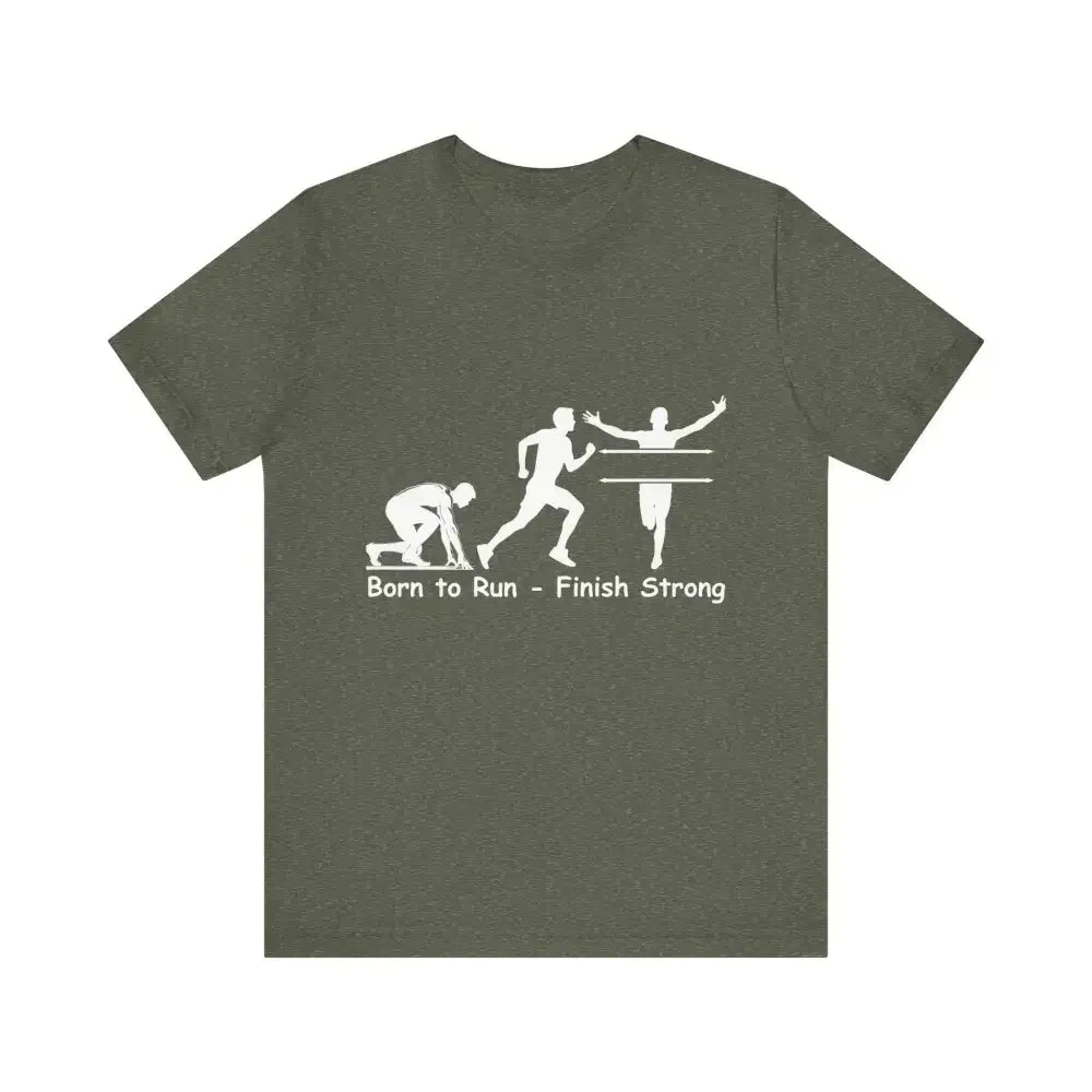 Born to Run Jersey Short Sleeve Shirt, Runner, Track, Fitness Shirt - The Best New Thing