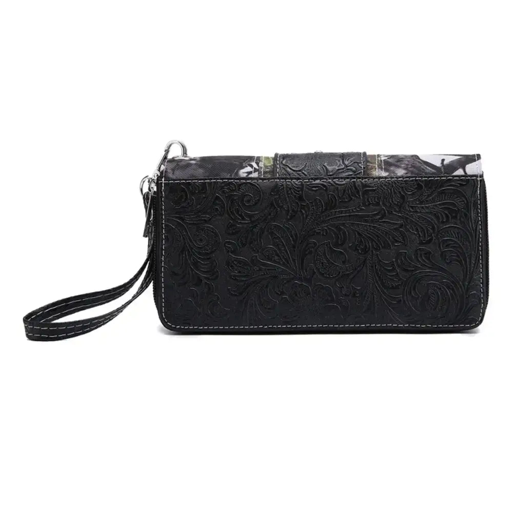 Camouflage Buckle Women Purse with Matching Wallet Set Western Handbags - Bags