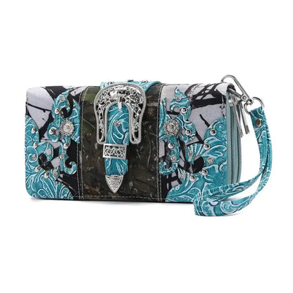 Camouflage Buckle Purse and Matching Wallet Set, Western Handbags - The Best New Thing