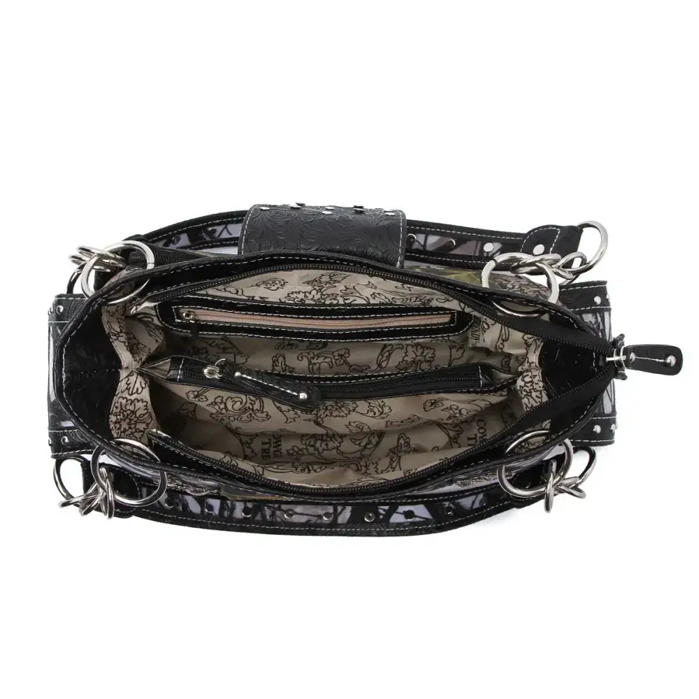 Camouflage Buckle Women Purse with Matching Wallet Set Western Handbags - Bags
