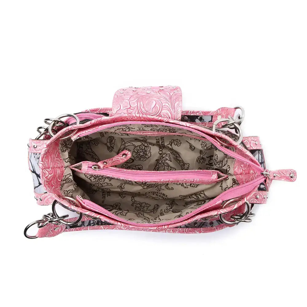 Camouflage Buckle Women Purse with Matching Wallet Set Western Handbags - Bags