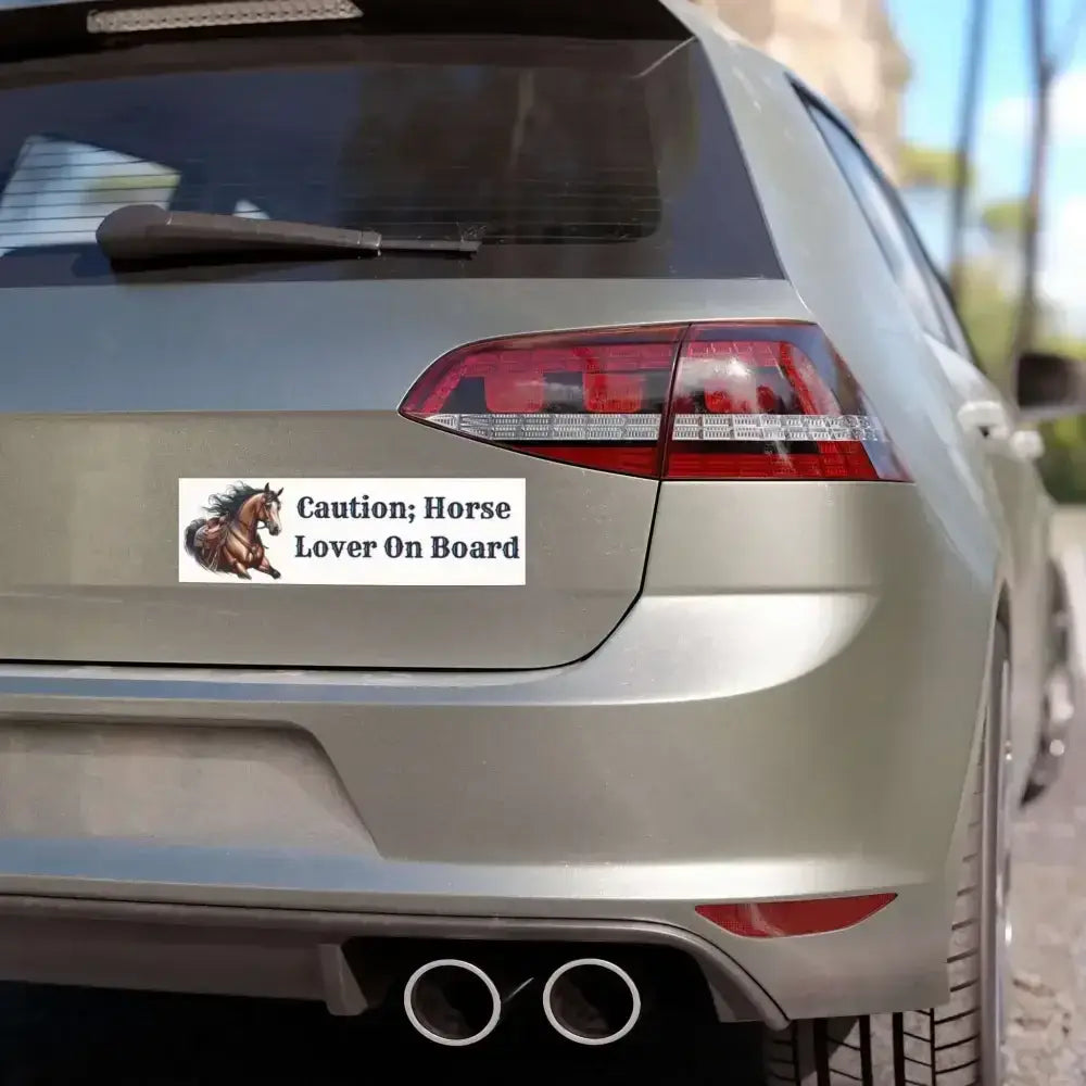 Car Magnet, Caution; Horse Lover On Board Vehicle Magnet, Equine Sign - The Best New Thing