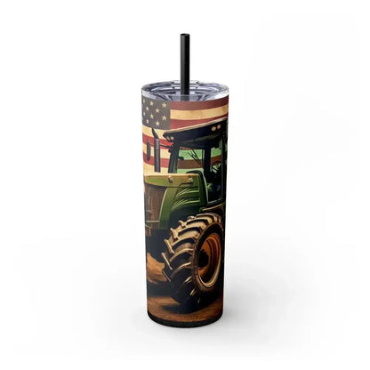 Classic Tractor Skinny Tumbler, Patriotic Gifts, Gifts for Farmers - The Best New Thing