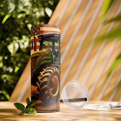 Classic Tractor Skinny Tumbler, Patriotic Gifts, Gifts for Farmers - The Best New Thing